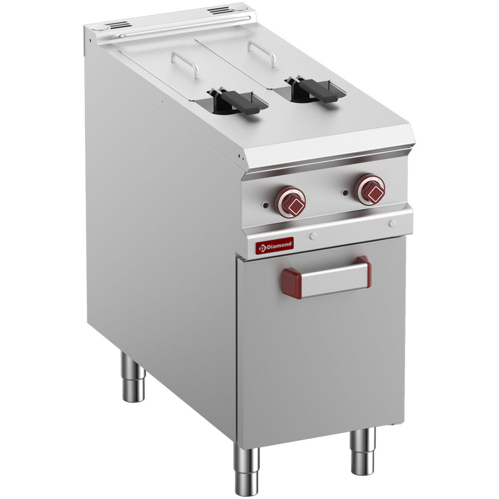 Diamond Electric fryer 2 vats 8 lit. on closed cupboard - E9/F2V8A4-N