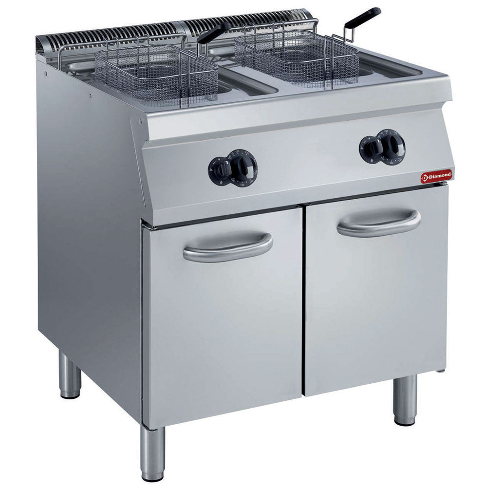 Diamond Gasfritteuse, Becken in "Y" 2x 15 Liter, externe Brenner, an Bord - G17/F30A8-N