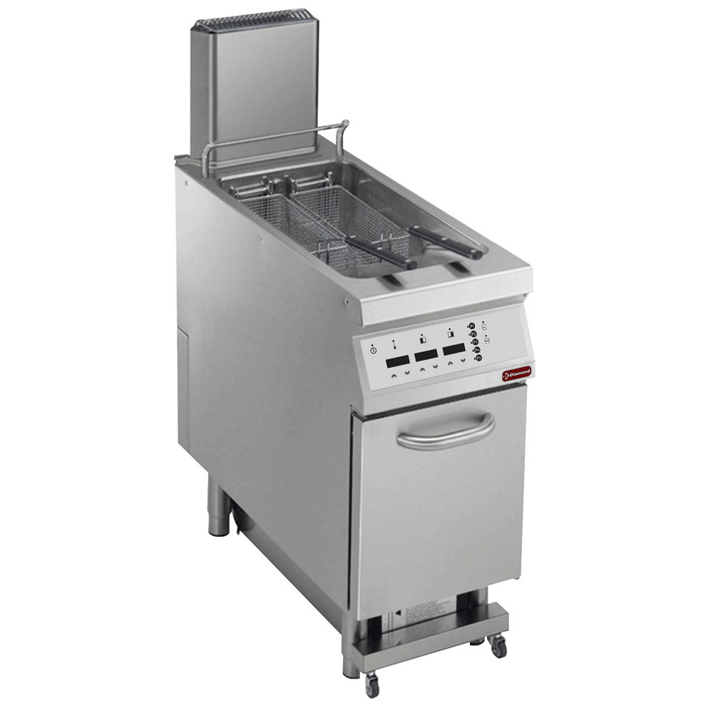 Diamond Gas fryer 1 basin in "Y" 23 liters, on undercarriage, "DIGIT" - G22/F23CEHA4-S