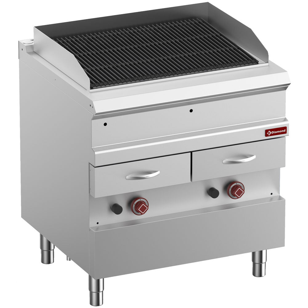 Diamond Gas steam grill, module 1/1, grid in cast iron "double sided" - G7/GVQA8-N