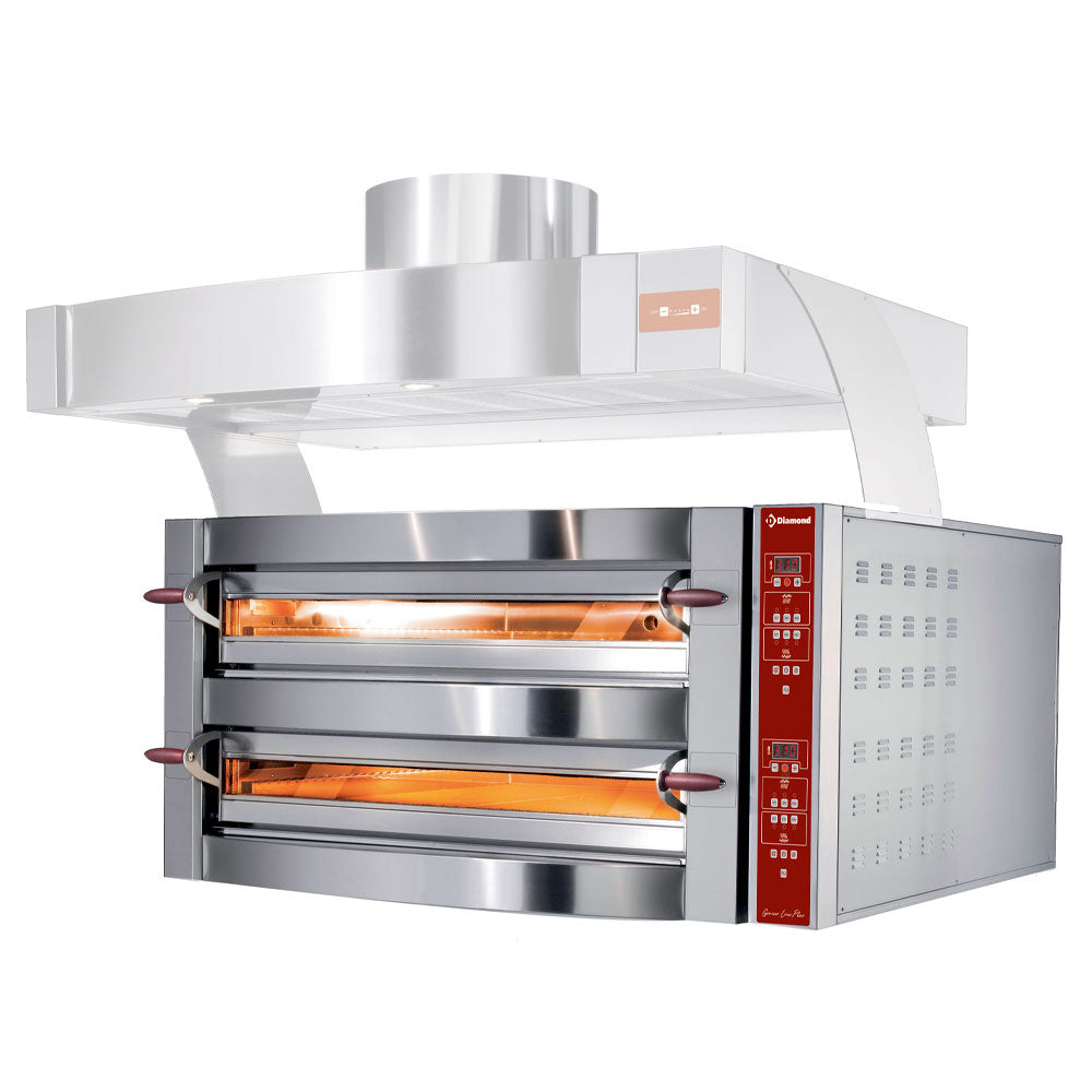 Diamond Elektrische oven, 2 kamers, 2x 4 pizza's Ø 350 mm - GDX8/35-DP