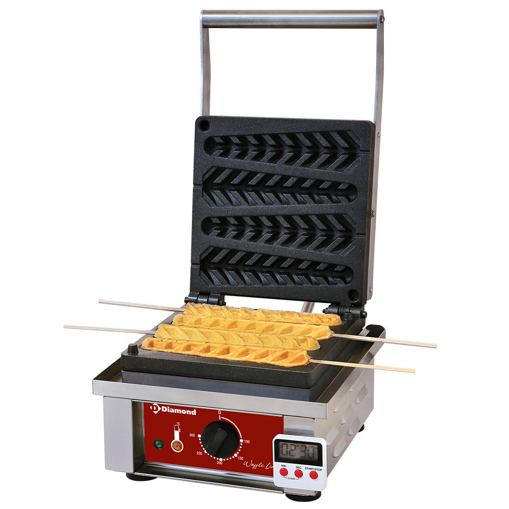 Diamond Elektrisches Waffeleisen "Maiswaffeln", 4 Stk. + Timer - GE-4X/EN