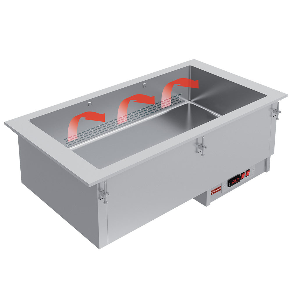 Diamond Element Bain-Marie 2 GN 1/1 - ausgetrocknet - belüftet - IN/BX08-PSC