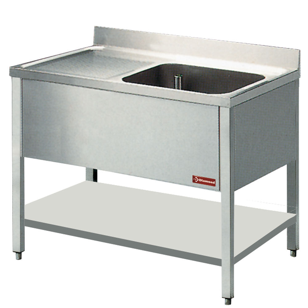 Diamond Sink 1 tank and 1 drain surface - L1211S/6-D