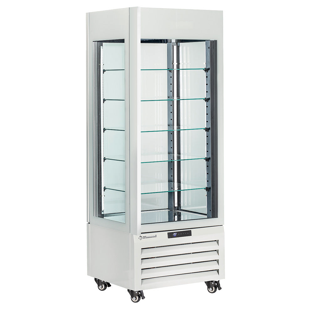 Diamond FULL vitrine 440 Lt., 5 glazen niveaus, geventileerd - IJS &amp; GEBAK - WIT - MAX/507-BW