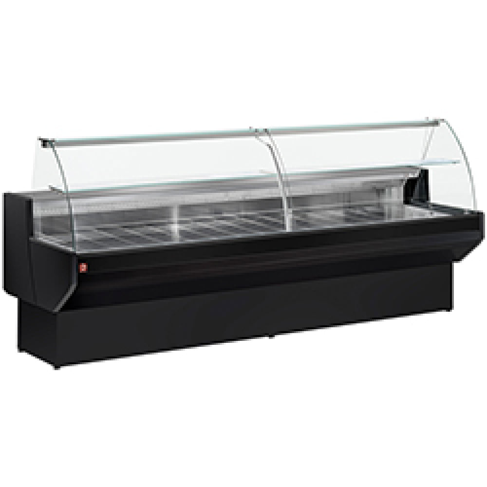 Diamond Refrigerated display counter curved glass, ventilated, with reserve - BLACK - ML20/B5-VV/R2