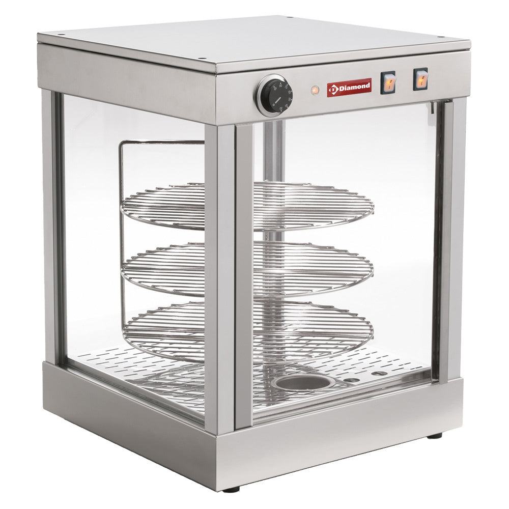 Diamond Beheizte drehbare Vitrine D.380 mm - PIZZA/D38