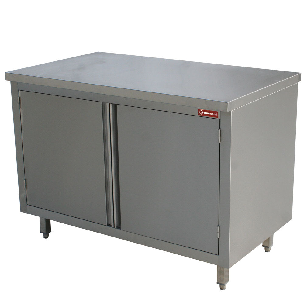 Diamond Table on cupboard, hinged doors - TA87/B