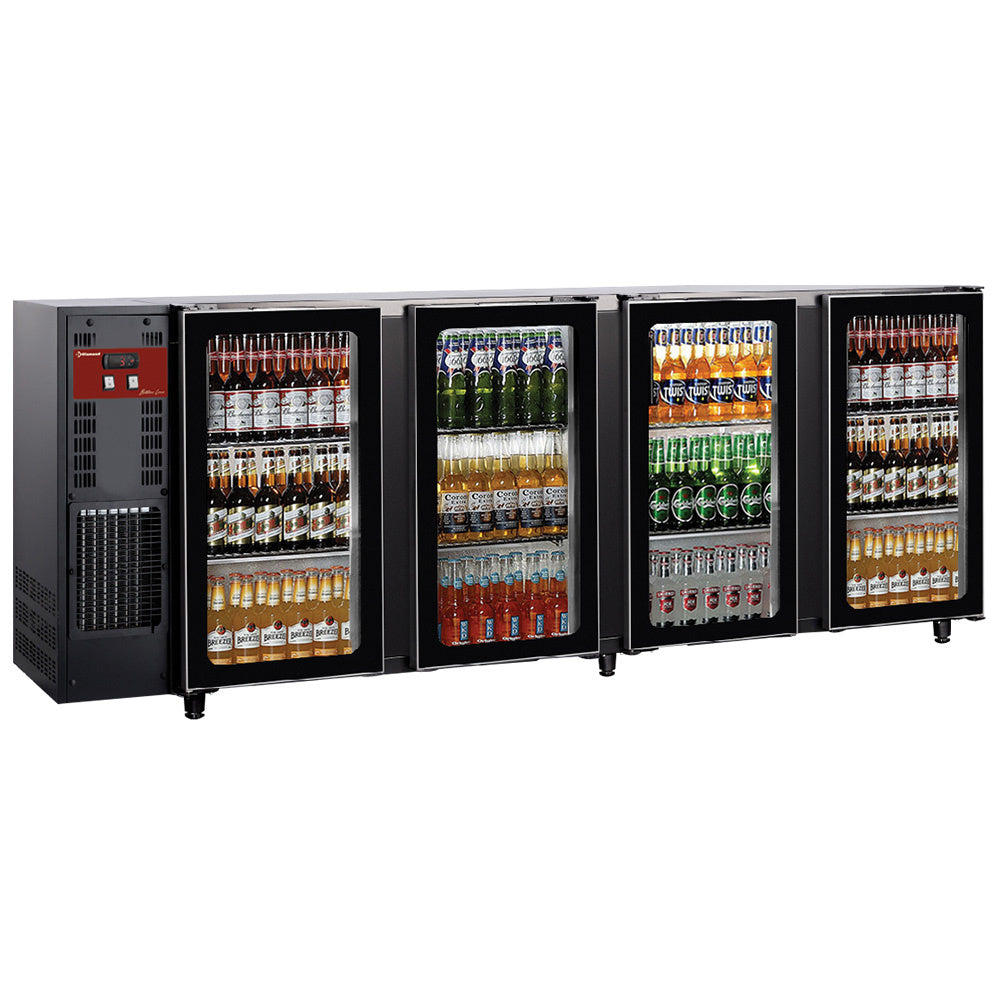 Diamond Back Bar Cooler 4 glazen deuren, 783 liter - TAVT/4G-R2