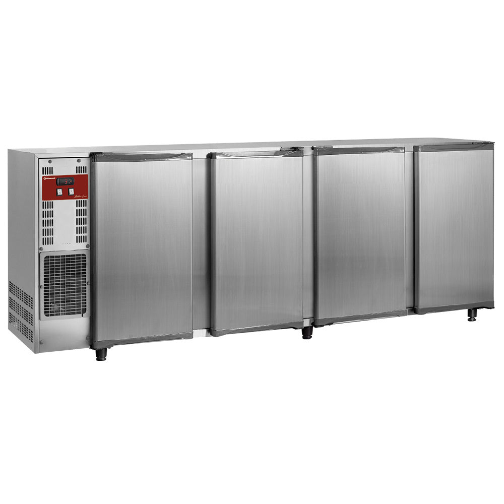 Diamond Back Bar Cooler, roestvrij staal, 4 deuren, 783 liter - TAVX/4-R2