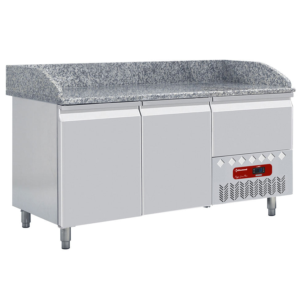 Diamond Refrigerated table 2 doors 600x400, 1 neutral drawers (4x trays 600x400) - TP23/P9