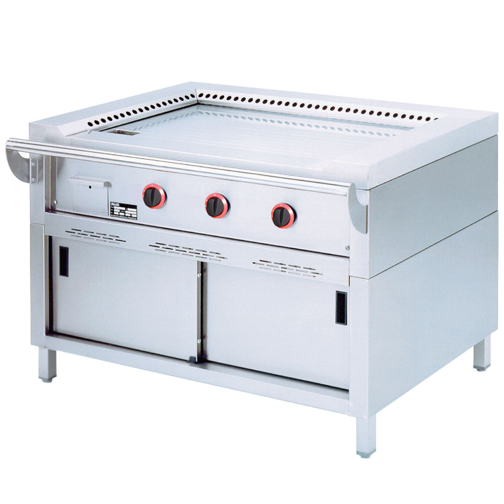 Diamond Gas "Teppanyaki" Platte, 3 Kochzonen (3x 7 kW), auf Unterschrank - TPG3-15