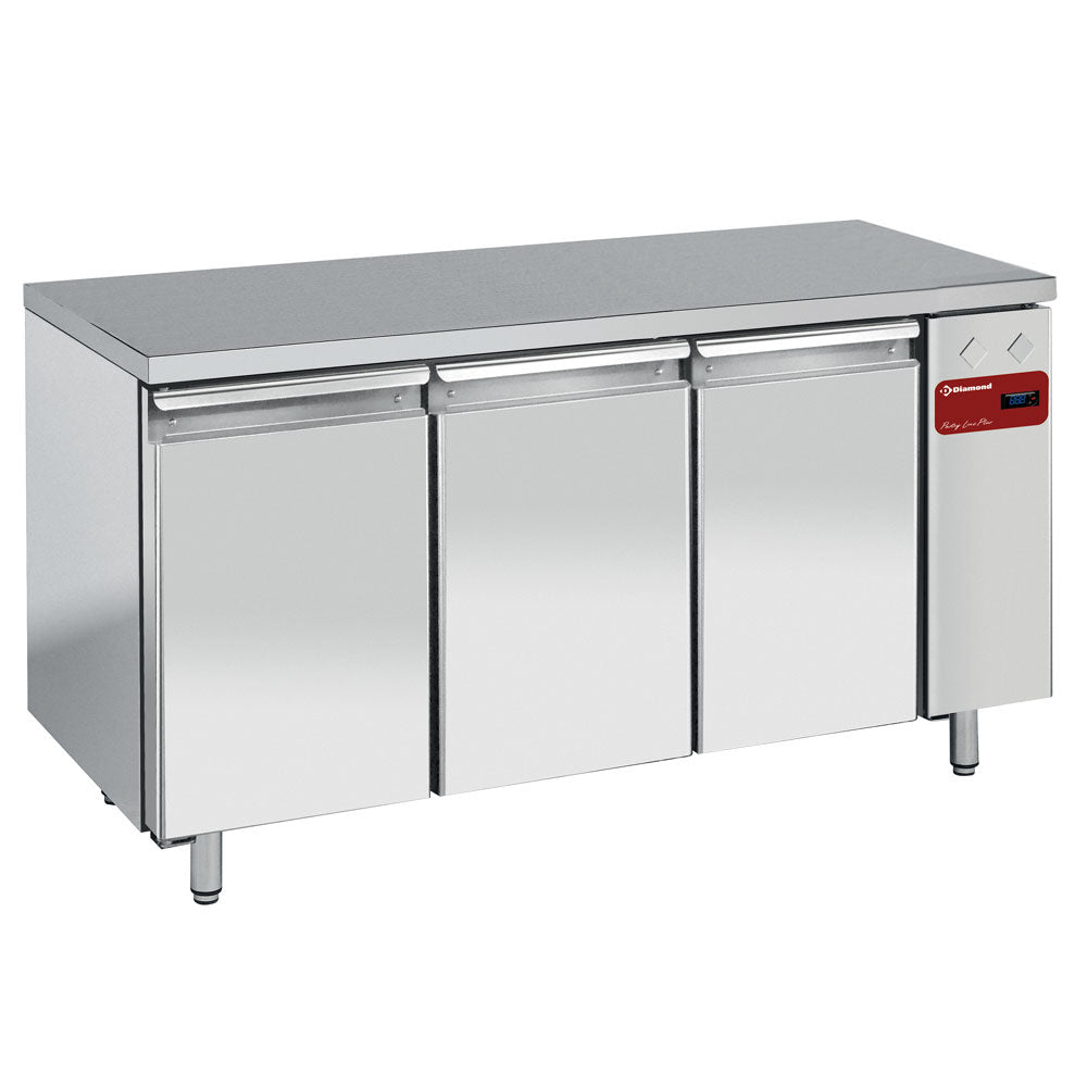Diamond Refrigerated table, ventilated, 3 doors EN 600x400, (without group) - TPS3N/H