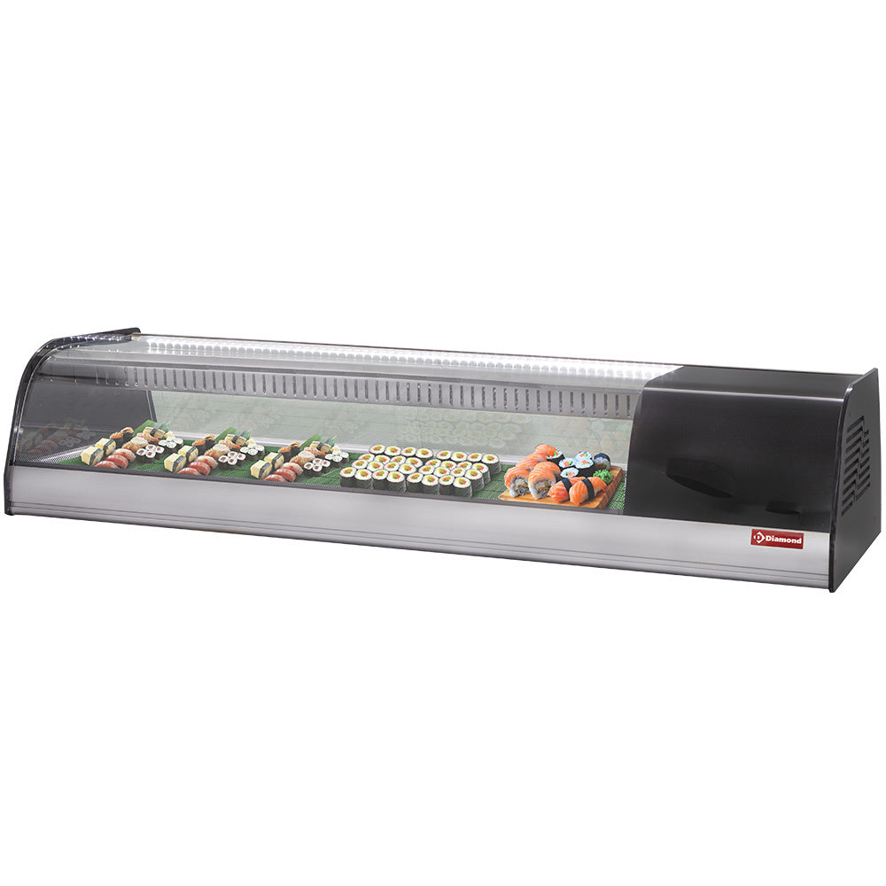 Diamond Refrigerated display for sushi, double perforated bottom (included) - TR6-SH/R6