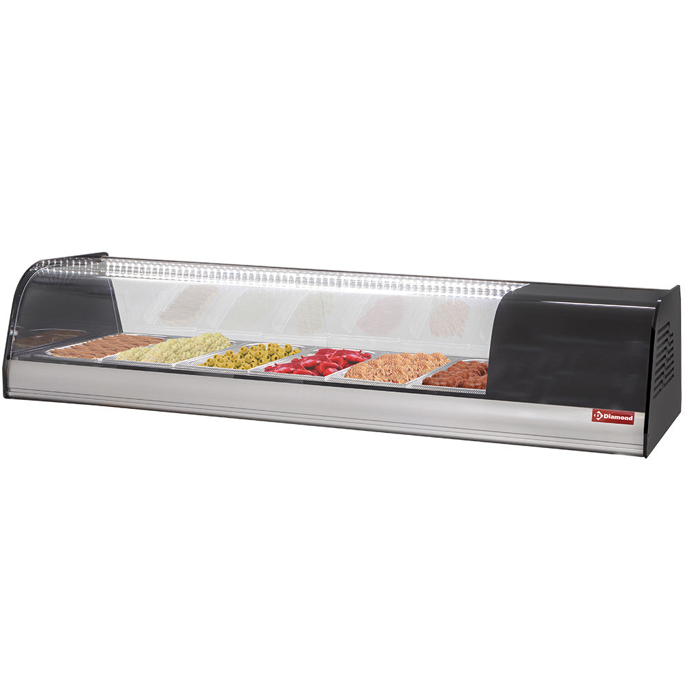 Diamond Koelvitrine voor tapas, 6x GN 1/3 - 40 mm (inbegrepen) - TR6-TP/R6