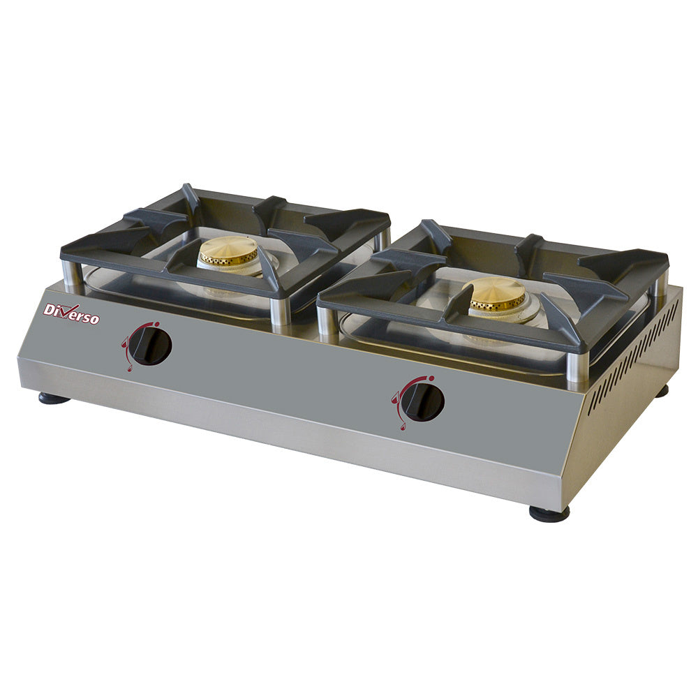 Diamond Table top gas stove with 2 burners 5 kW - WR-RTD/2G