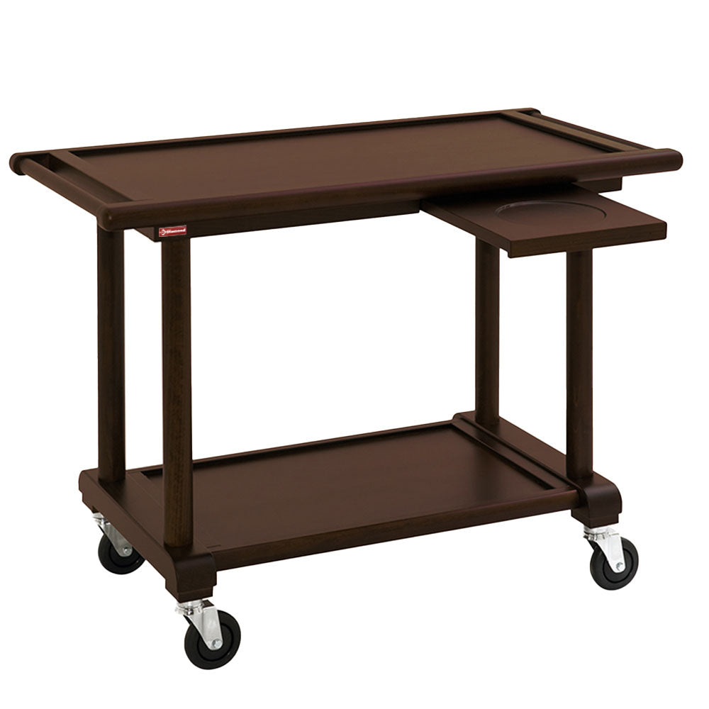 Diamond Trolley service, 2 levels. "wengé" wood, dressage shelf - CSN-B2W