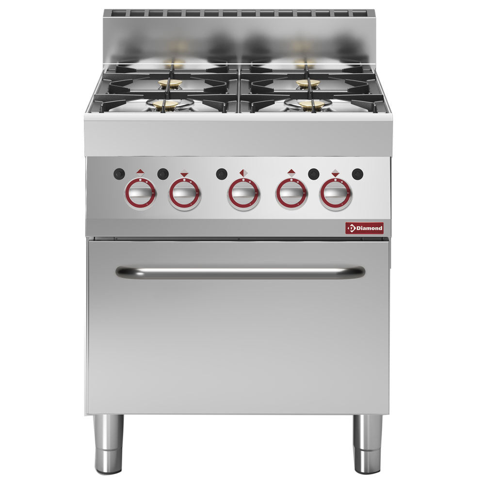 Diamond Gas range 4 burners with gas oven - G65/4BF7-N