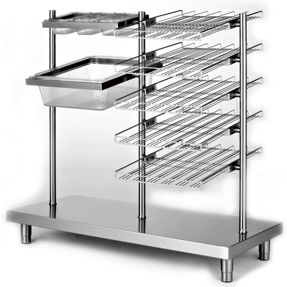 Diamond Glasses, tray, cutlery box and bread roll dispenser unit - S80/PBPC