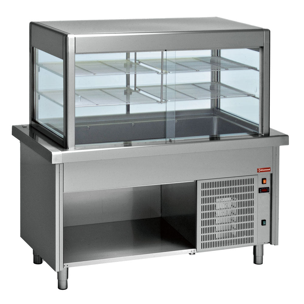 Diamond Display and top refrigerated on open cupboard 4x GN 1/1 - S80/RPTV15-R2