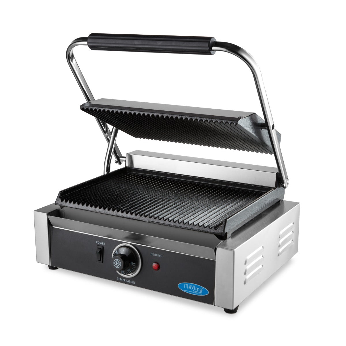 Maxima Contact Grill - Gegroefd - Enkele Grillplaat - 33,5cm - 09300436