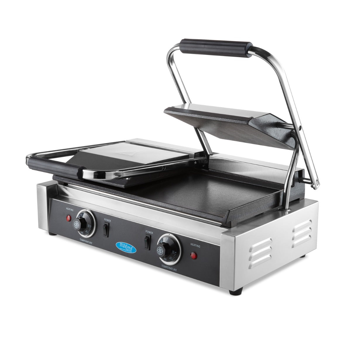 Maxima Contact Grill - Glad - Dubbele Grillplaat - 2 x 22cm - 09300437