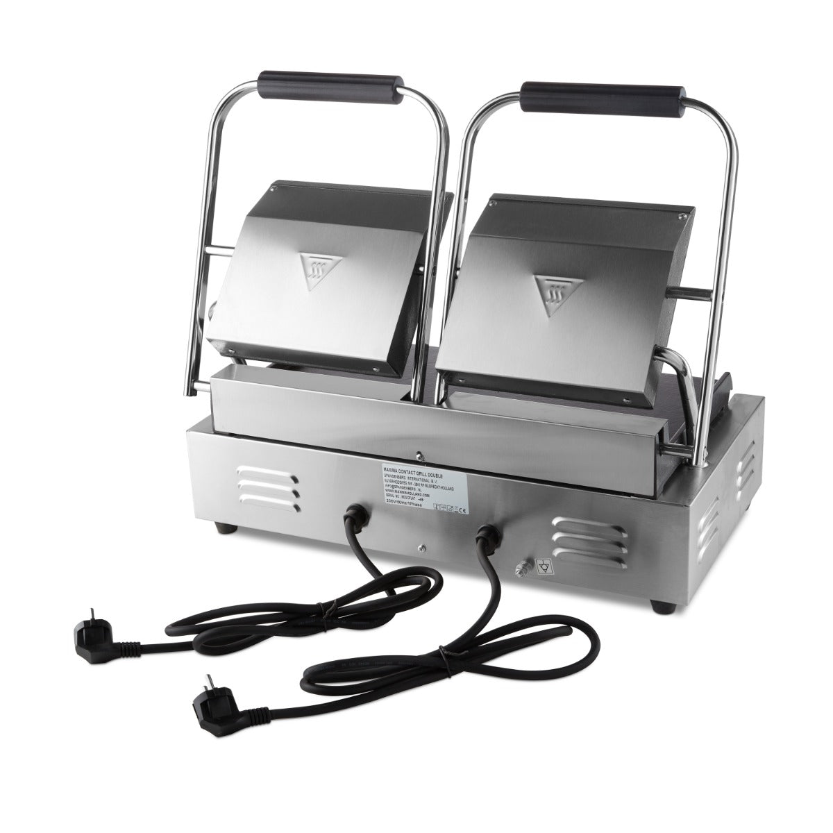 Maxima Contact Grill - Glad - Dubbele Grillplaat - 2 x 22cm - 09300437