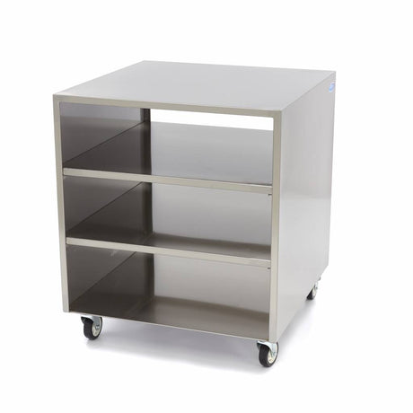 Maxima  Stainless Steel Machine Table - 60 x 60cm - 120kg Load Capacity - on Wheels  - 09300780