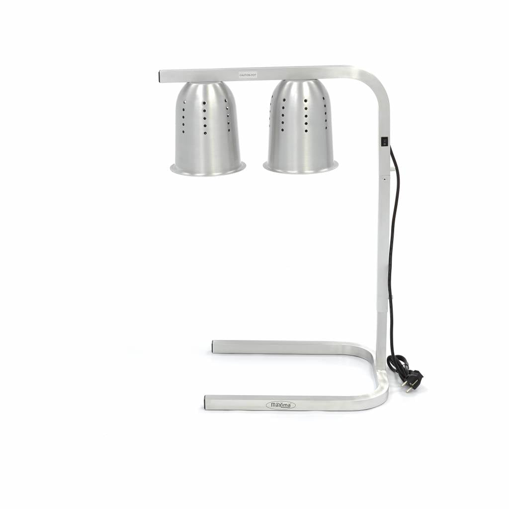 Maxima Wärmelampe - 2 Lampen - inkl. 2 Lampen und 1 x 1/1 GN-Behälter - 09362041