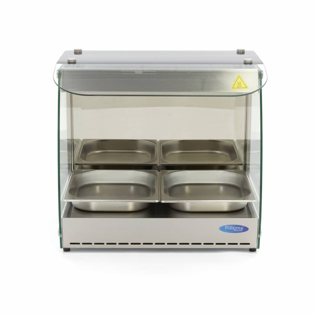 Maxima  Heated Food Display - 56cm - 1 Shelf - Open - Fits 2 x 1/2 GN  - 09400750