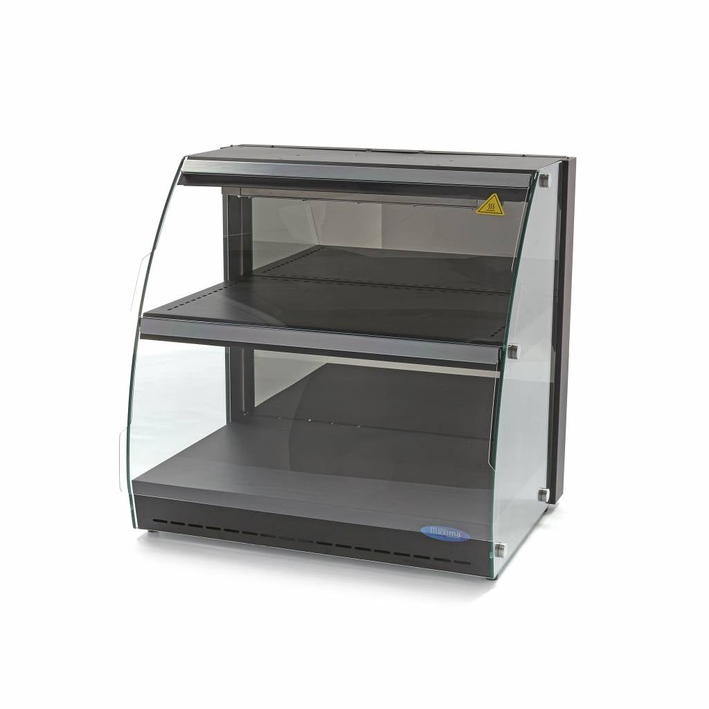 Maxima  Heated Food Display - 63cm - 2 Shelves - Closed - Fits 4 x 1/2 GN  - 09400755