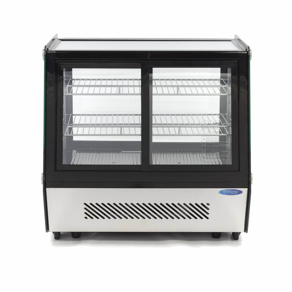 Maxima-Vitrinenkühlschrank – 125 l – 71 cm – Schiebetüren vorne und hinten – 09400847