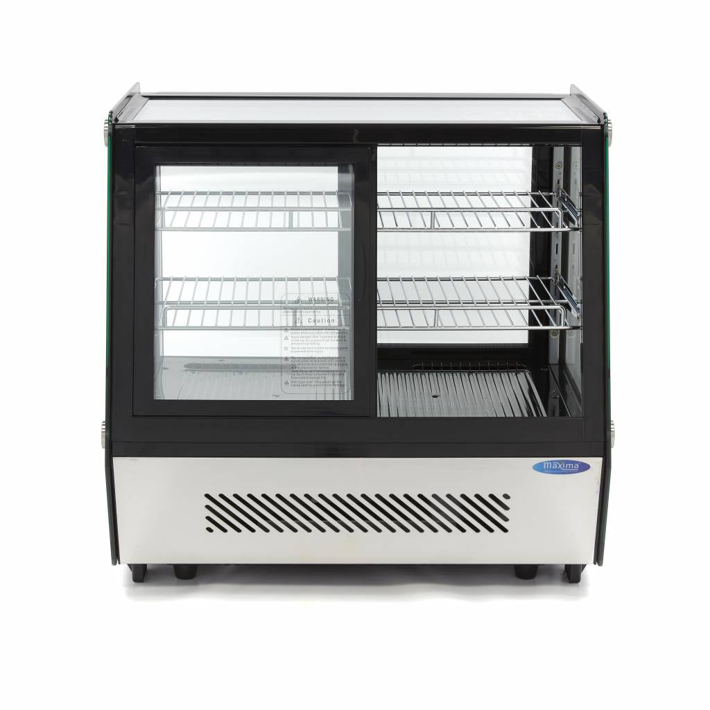 Maxima-Vitrinenkühlschrank – 125 l – 71 cm – Schiebetüren vorne und hinten – 09400847