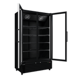 CUBO Koelkast -879 Liter – 2 Glasdeuren – 10 Legplanken – Zwart Interieur – CS-SU1000