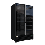 CUBO Koelkast -879 Liter – 2 Glasdeuren – 10 Legplanken – Zwart Interieur – CS-SU1000