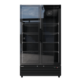 CUBO Koelkast -879 Liter – 2 Glasdeuren – 10 Legplanken – Zwart Interieur – CS-SU1000