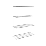 CUBO Chrome Wire Shelving Unit 4 Tier 1200x450x1800mm CS-CR1200