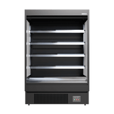 Cubo Multideck Wall Mounted Refridgerated Shelf 448L - Black with Adjustable Stainless Steel Shelves - LED Lighting - CS-MD13