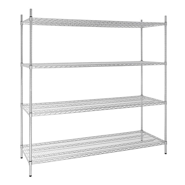 Vogue 4 Tier Wire Shelving Kit 1830x610mm - U259  Vogue