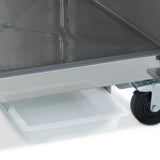 Maxima  Fridge - 600L - 3 Adjustable Shelves (2/1 GN) - on Wheels - Stainless Steel  - 09400000