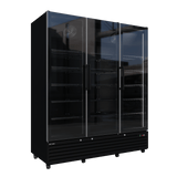 CUBO koelkast - 1483 Liter – 3 Glasdeuren – 15 Legplanken – Zwart Interieur – CS-SU1500