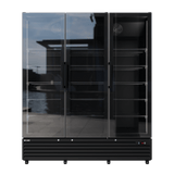 CUBO koelkast - 1483 Liter – 3 Glasdeuren – 15 Legplanken – Zwart Interieur – CS-SU1500