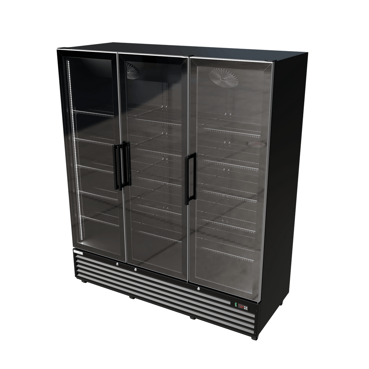 CUBO koelkast - 1483 Liter – 3 Glasdeuren – 15 Legplanken – Zwart Interieur – CS-SU1500