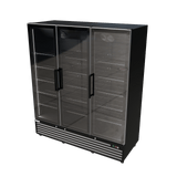 CUBO koelkast - 1483 Liter – 3 Glasdeuren – 15 Legplanken – Zwart Interieur – CS-SU1500