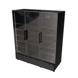 CUBO koelkast - 1483 Liter – 3 Glasdeuren – 15 Legplanken – Zwart Interieur – CS-SU1500