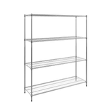 CUBO Chrome Wire Shelving Unit 4 Tier 1500x450x1800mm CS-CR1500