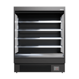 Cubo Multideck Wandkühlregal 516L - Schwarz mit verstellbaren Edelstahlböden - LED-Beleuchtung - CS-MD15