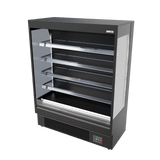 Cubo Multideck Wandkühlregal 516L - Schwarz mit verstellbaren Edelstahlböden - LED-Beleuchtung - CS-MD15