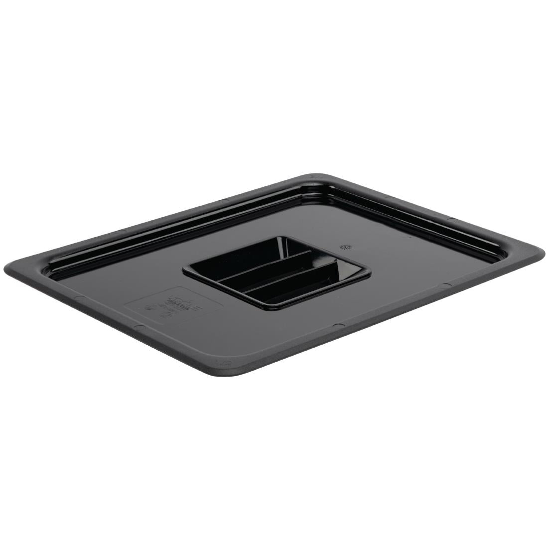 Vogue Polycarbonate 1/2 Gastronorm Lid Black - U475  Vogue