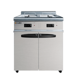 CUBO Gasfritteuse 2 x 20 l – freistehend – Doppelkorb, Doppeltank – CS-TG70-QC-2